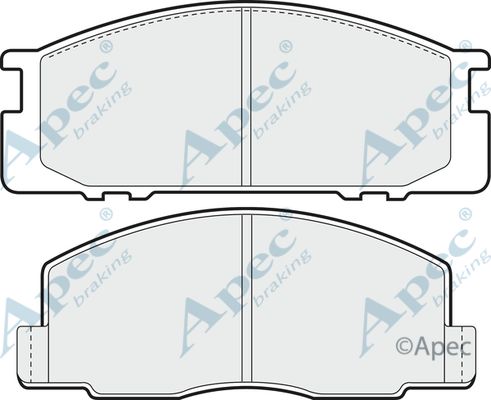 APEC BRAKING Комплект тормозных колодок, дисковый тормоз PAD673